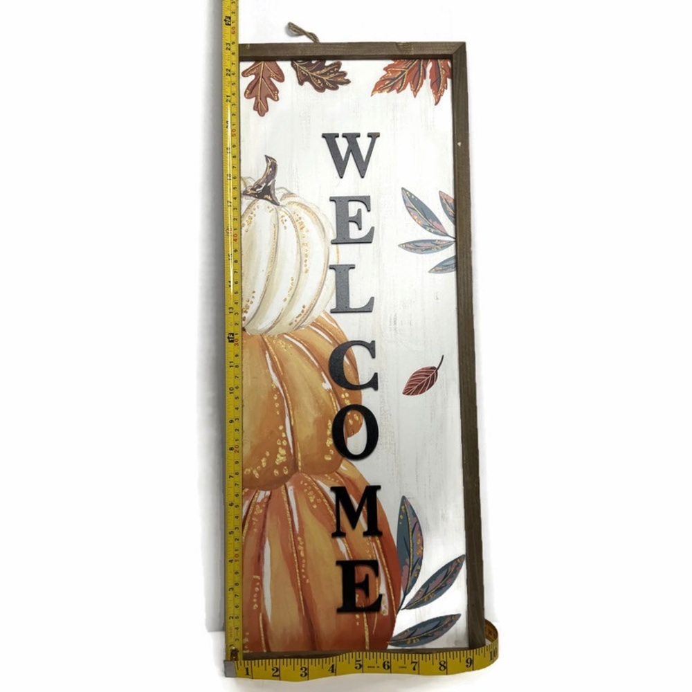 Large Rustic Wood Frame Fall Welcome Decor - Picture 8 of 13